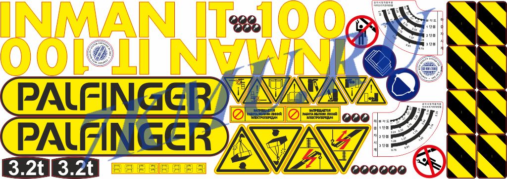 Cтикеры для Палфингер Inman IT100